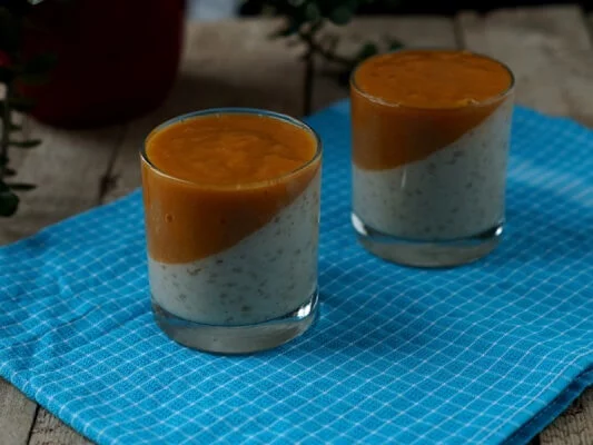 Puding od tapioka perlica s bademovim mlijekom i nektarinama