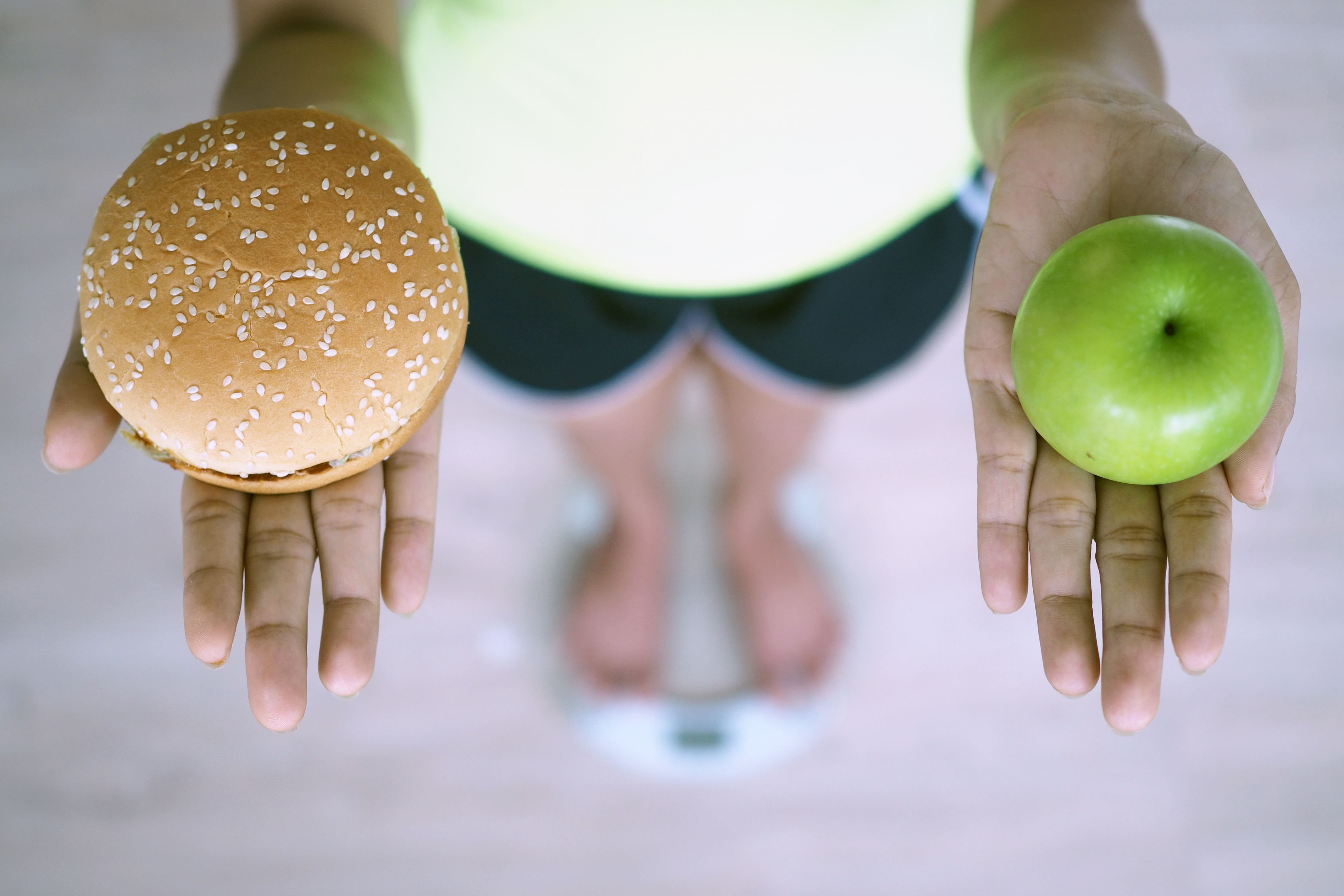hamburger i jabuka, vaganje dijeta