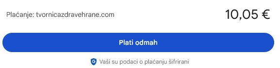 Gumb za plaćanje putem Google Pay-a