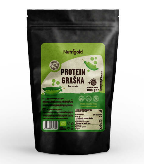 Nutrigold protein graška organski u pakiranju od 1000g 