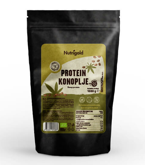 Nutrigold  proteinski prah konoplje - Organski u pakiranju od 1000g