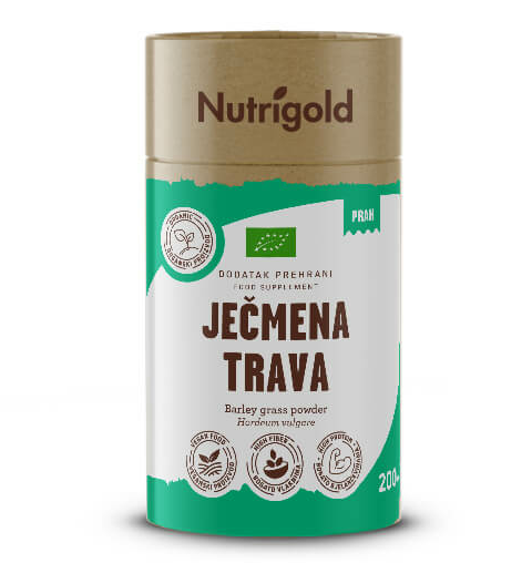 Nutrigold organska ječmena trava u prahu u pakiranju od 200g 