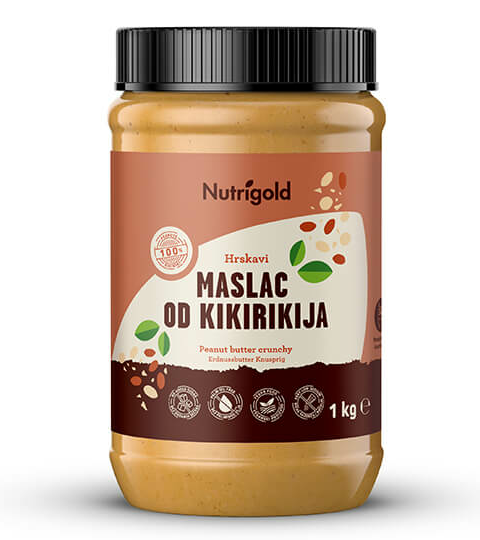 Nutrigold hrskavi Maslac od kikirikija 100% u pakiranju od 1000g 