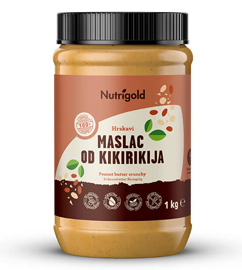 Nutrigold hrskavi Maslac od kikirikija 100% u pakiranju od 1000g 