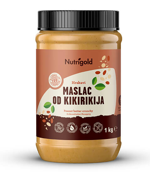 Nutrigold hrskavi Maslac od kikirikija 100% u pakiranju od 1000g 
