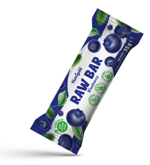 Nutrigold raw bar blueberry u pakiranju od 35g 