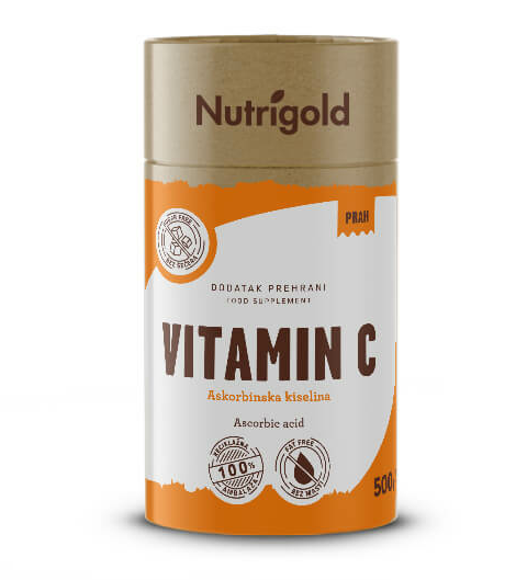 Nutrigold Vitamin C u prahu (Askorbinska kiselina) u pakiranju od 500g 