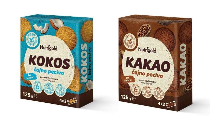 Nutrigold čajna paciva okus kakao i kokos u pakiranju od 125g