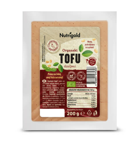 Nutrigold organski dimljeni tofu u pakiranju od 200g 