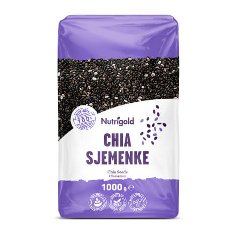 Nutrigold chia sjemenke u pakiranju od 1000g 