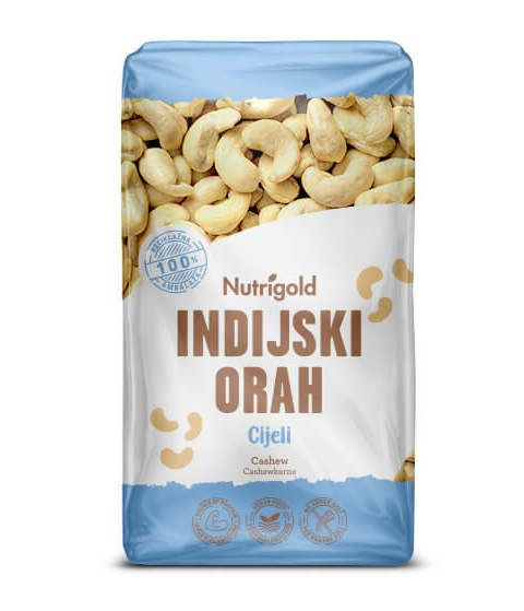 Nutrigold indijski sirov oraščić u pakiranju od 1000g 