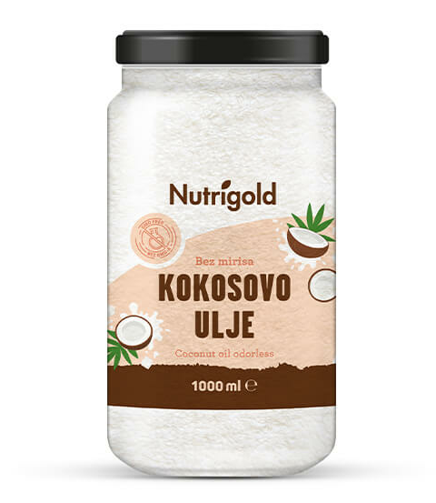 Nutrigold kokosovo ulje bez mirisa u staklenci od 1000ml 