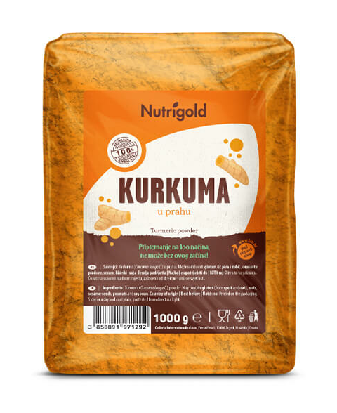 Nutrigold kurkuma u prahu u pakiranju od 1000g 