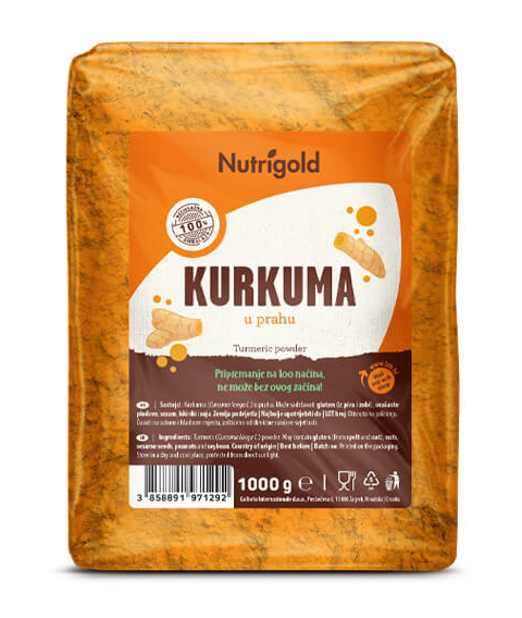 Nutrigold kurkuma u prahu u pakiranju 1000g 