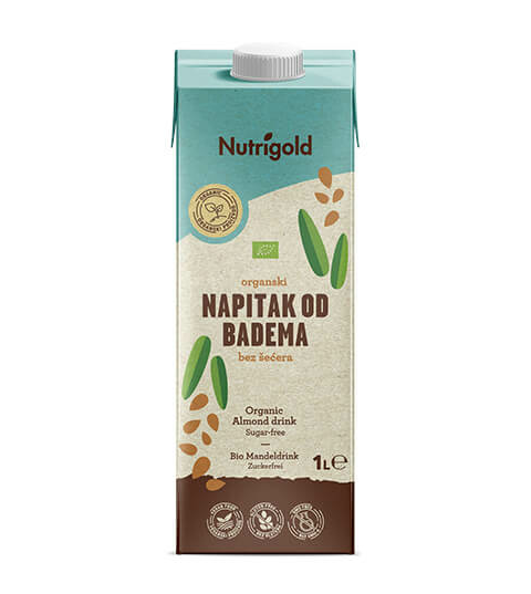 Nutrigold Organski napitak od badema bez šećera u pakiranju 1000ml 