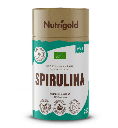 Nutrigold organski spirulina prahu pakiranju od 250g 