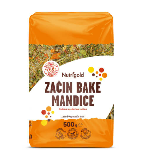 Nutrigold zdrava mješavina začina bez soli bake Mandice u pakiranju od 500g 