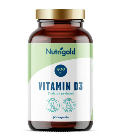 Vitamin D3 400 IU - 90 vegan kapsula Nutrigold