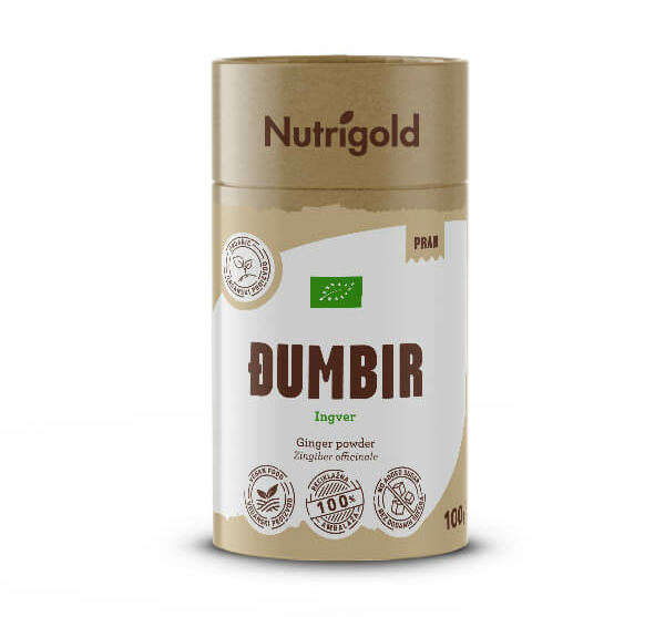 Nutrigold organski Đumbir u prahuu pakiranju od 100g 