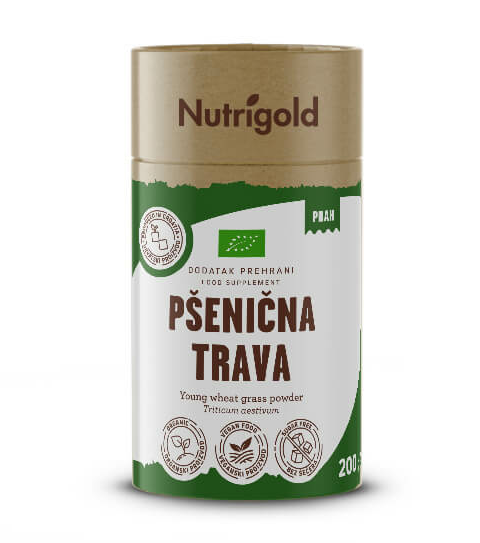 Pšenična trava u prahu - Organska 200g Nutrigold