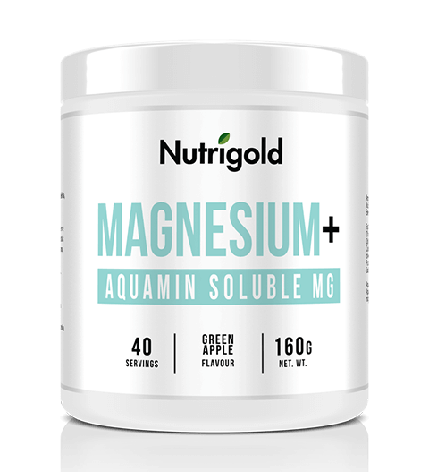 Magnesium+ Aquamin Soluble 160g - Magnezij u prahu Zelena jabuka Nutrigold