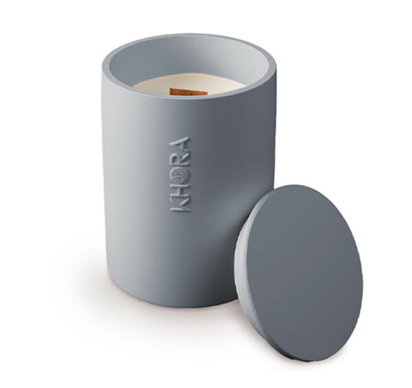 Mirisna svijeća sa 100% sojinim voskom Warm & Wood - Khora
