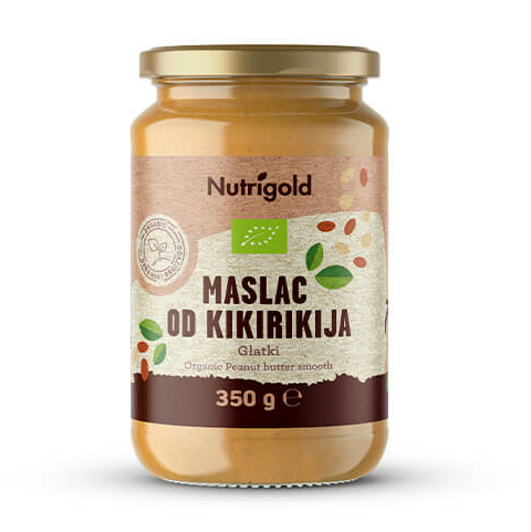 Nutrigold Organski Kikiriki maslac Glatki u pakiranju od 350g 