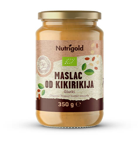 Kikiriki maslac Glatki - Organski 350g Nutrigold