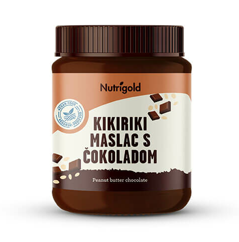 Kikiriki maslac s čokoladom 250g Nutrigold