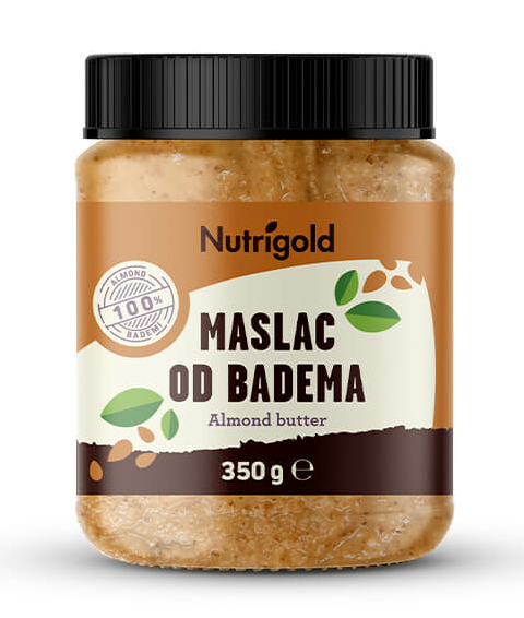Nutrigold Maslac od badema 100% čisti  pakiranju od 350g 