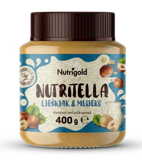 Nutritella Namaz od mlijeka & lješnjaka - Organski 400g Nutrigold