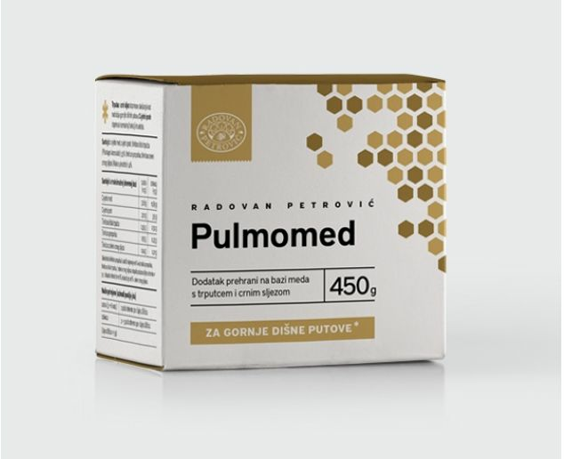 Med s trputcem i crnim sljezom za kašalj 450g - Pulmomed Radovan Petrović