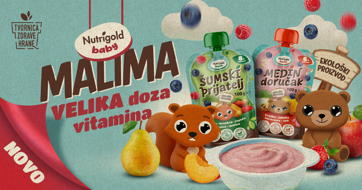 Voćne kaše Nutrigold Ružičasti eliksir i LJubičasta snaga
