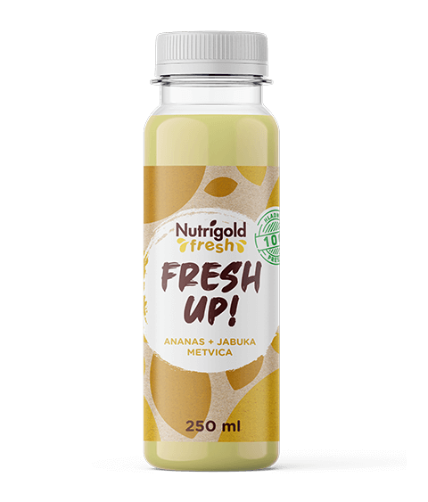 Nutrigold Fresh Hladno prešani Sok od ananasa, jabuke i mente