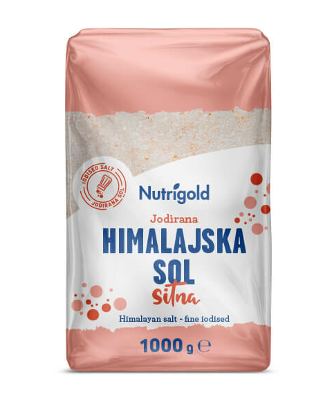 Himalajska sol sitno mljevena jodirana 1kg Nutrigold