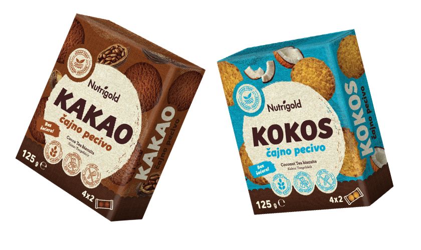 Nutrigold čajni keksi - kakao i kokos