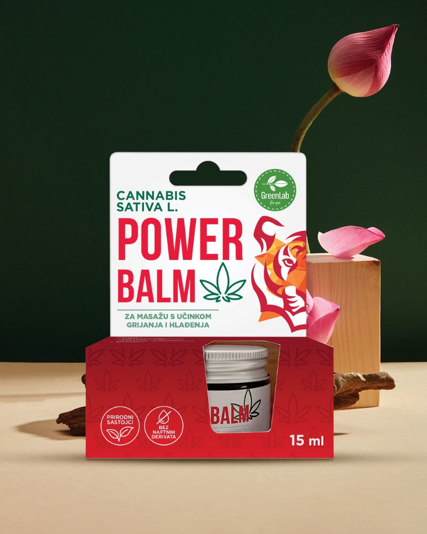 Power balm mast za masažu s efektom grijanja i hlađenja - 15 ml Green Lab
