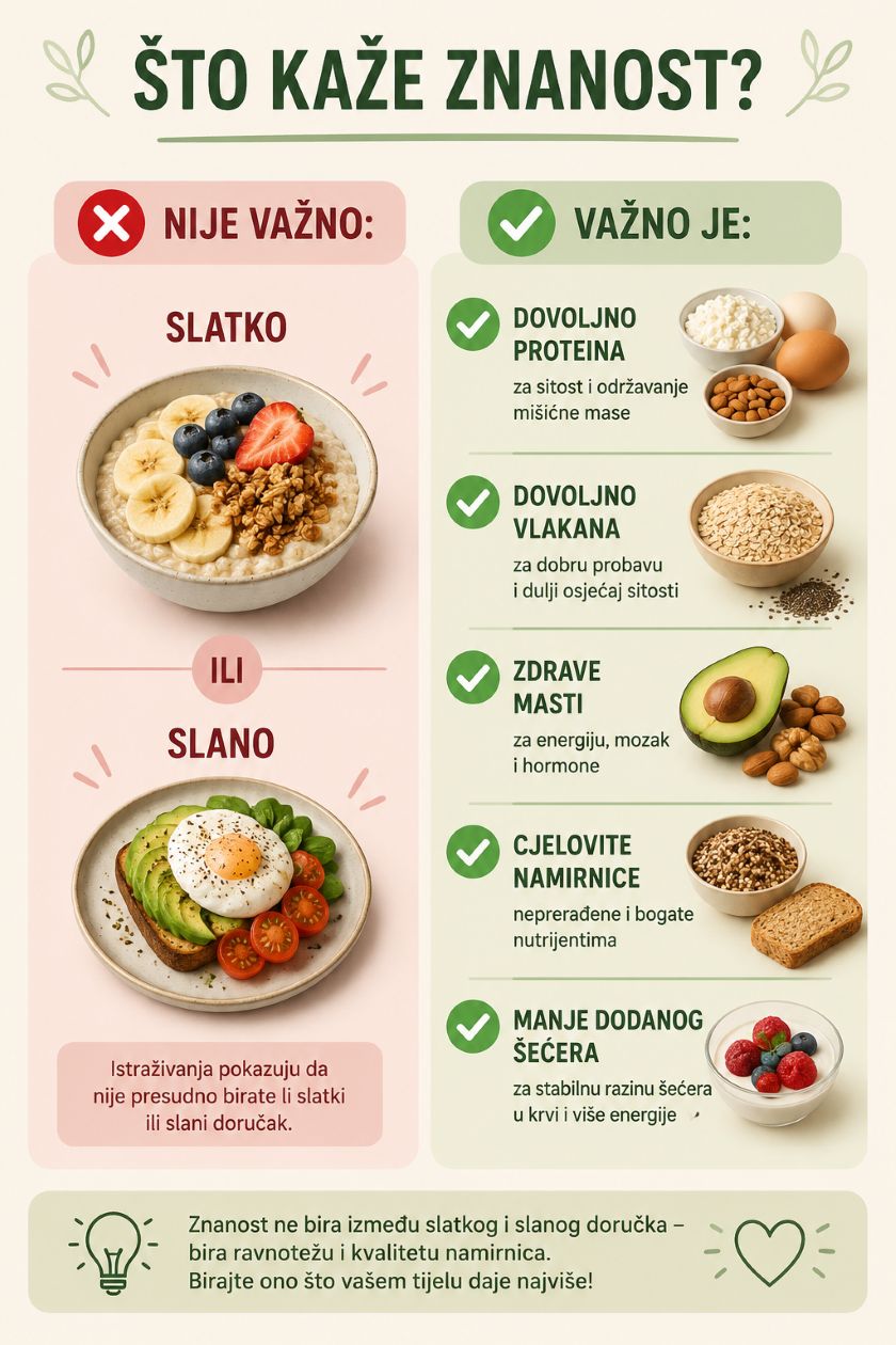 Slani ili staki doručak - znanost ima odgovor.