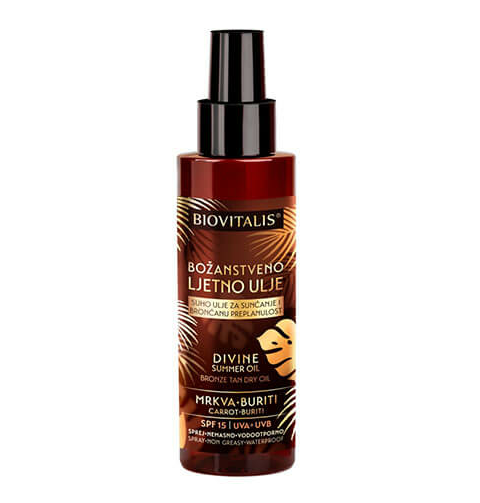 Suho ulje za sunčanje SPF 15 - 100ml - Biovitalis