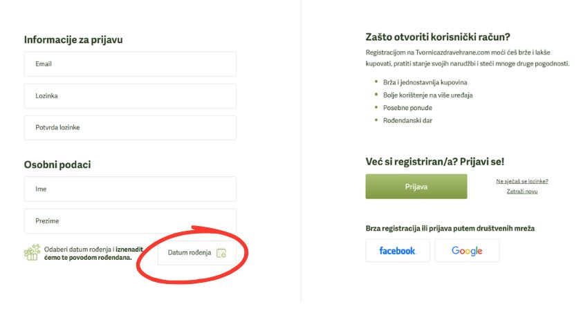 Tvornica Zdrave Hrane daruje svoje kupce prilikom rođendana