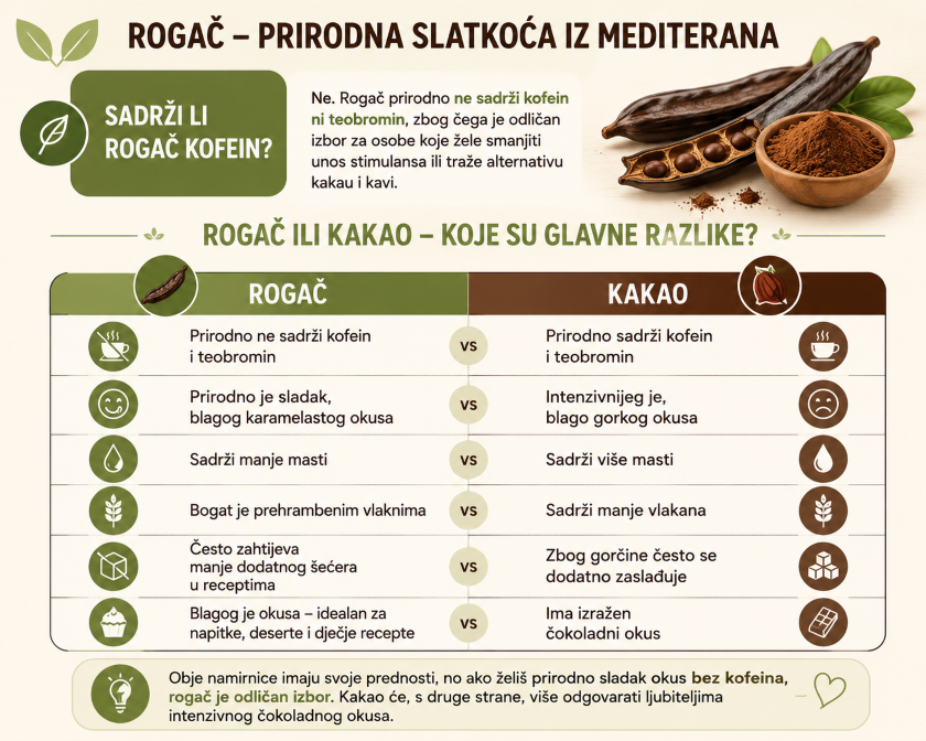 Razlika između rogača i kakaa