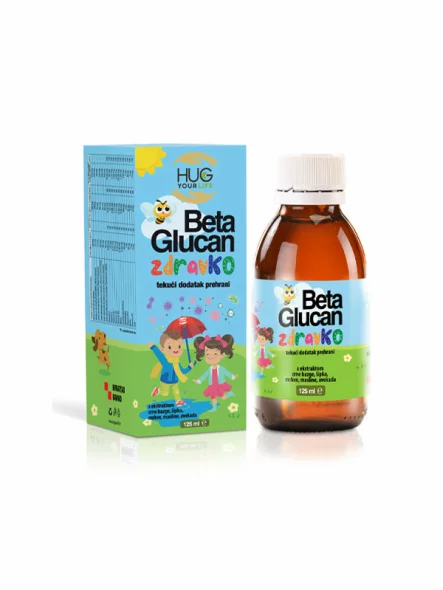 Hug Your Life Beta Glucan zdravKO u tamnoj staklenoj ambalaži od 200 ml