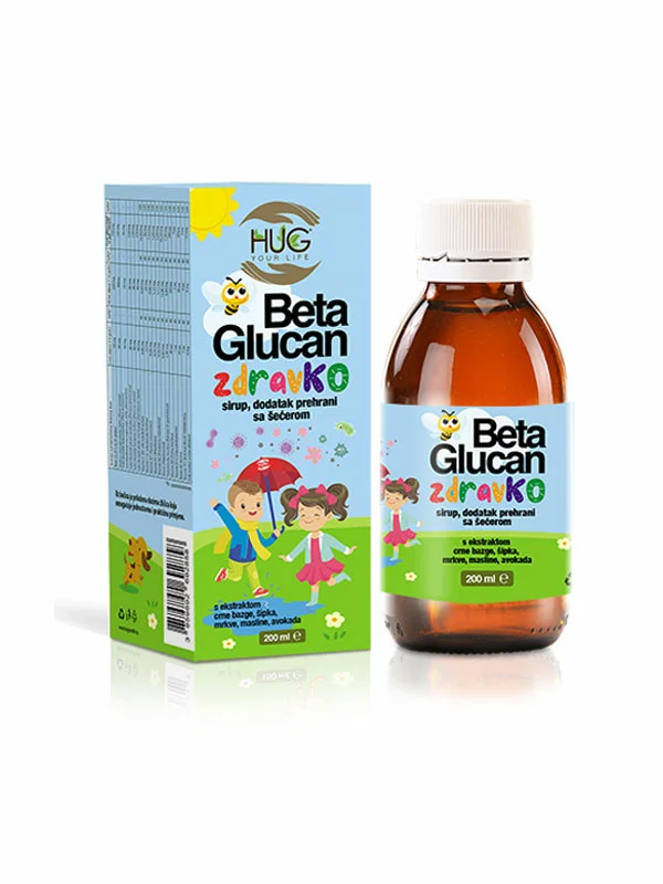 Hug Your Life Beta Glucan zdravKO u tamnoj staklenoj ambalaži od 200 ml