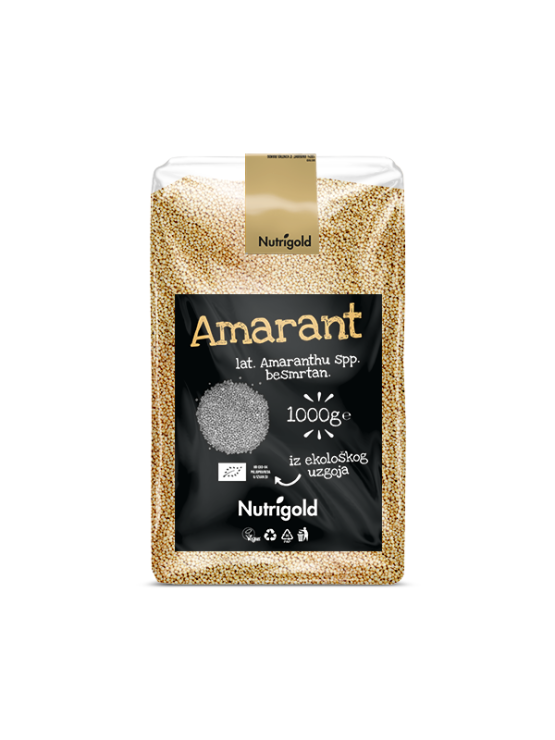 Nutrigold amarant u prozirnom, plastičnom pakiranju od 1000g.