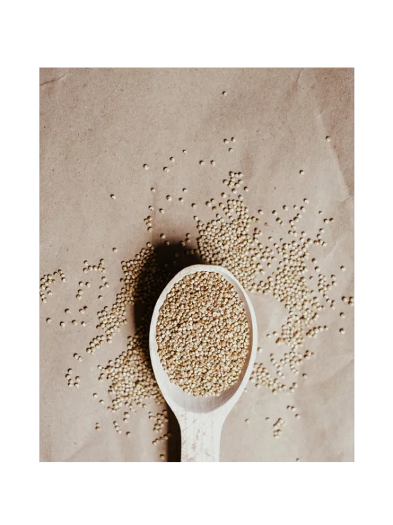 Nutrigold quinoa royal dolazi u prozirnom, plastičnom pakiranju od 500g.