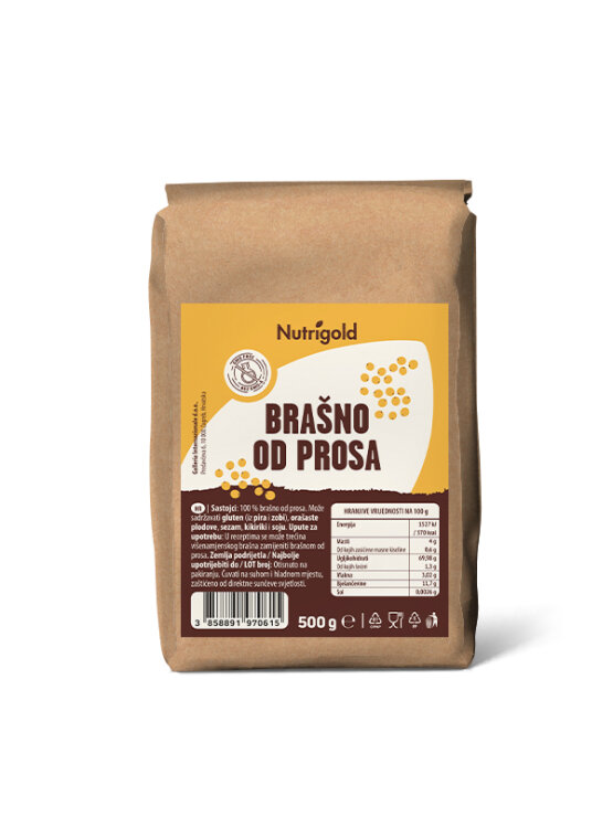 Nutrigold brašno od prosa u smeđoj ambalaži od 500 grama