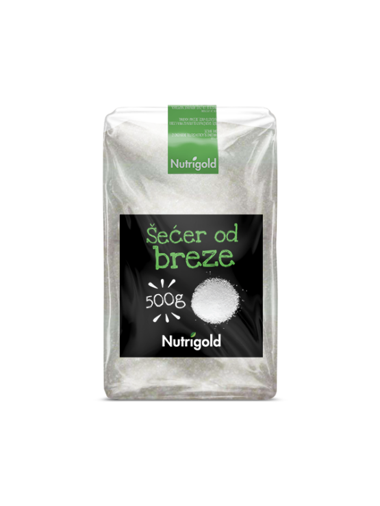 Nutrigold šećer od breze Ksilitol u prozirnoj plastičnoj ambalaži od 500g