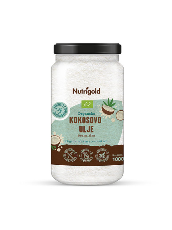 Nutrigold Kokosovo ulje bez mirisa - organsko u staklenoj ambalaži 1000ml