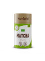 Nutrigold matcha prah iz certificiranog organskog uzgoja u smeđoj posudi od 100 grama.