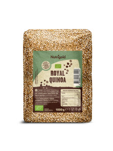 Nutrigold bijela quinoa/kvinoja royal u plastičnoj prozirnoj ambalaži od 1000 grama.